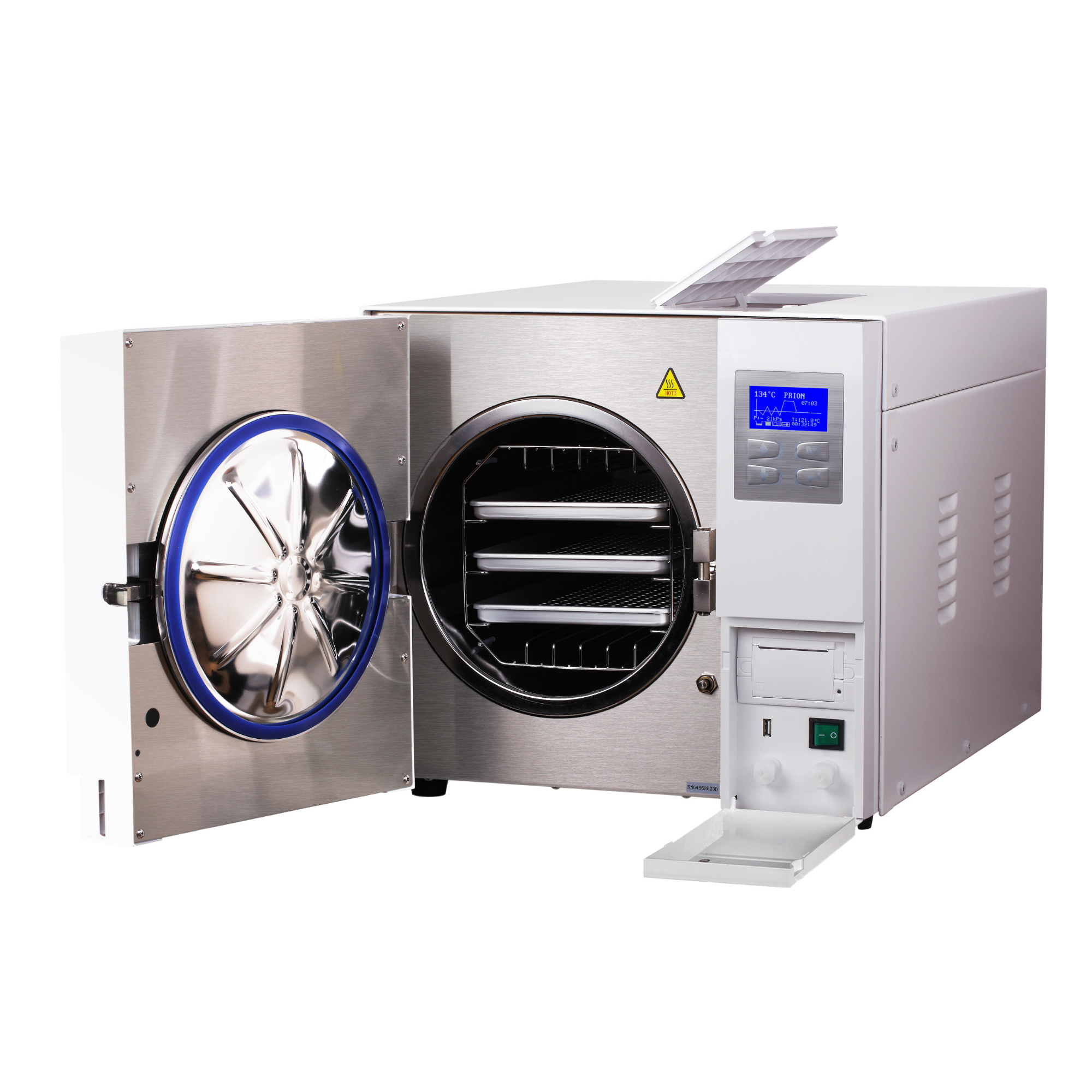 Autoclave blanc 29 Litres Classe B avec USB et imprimante intégrée