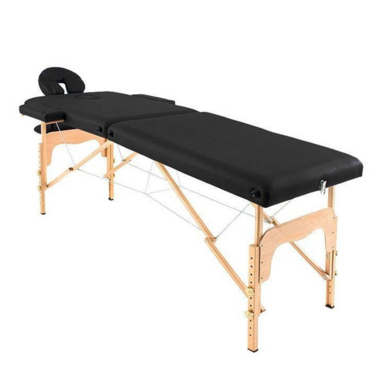 Table de massage pliante en bois 186 x 66 cm sans dossier - 6 coloris