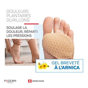 Douleurs plantaires et durillons - Protection gel Arnica - Poderm Professional 