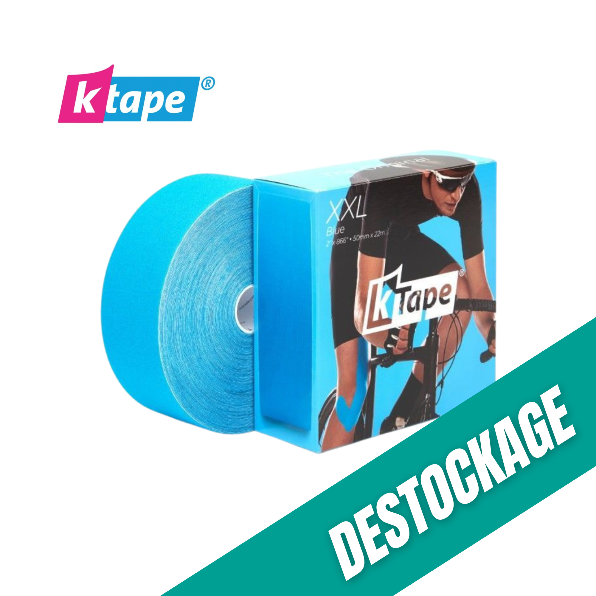 Bande adhésive élastique XXL - 5cm x 22m - 5 couleurs - K-Tape // Déstockage K-Tape 